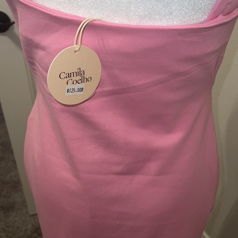 Camila Coelho Annika Mini Dress in Baby Pink - Picture 9 of 9